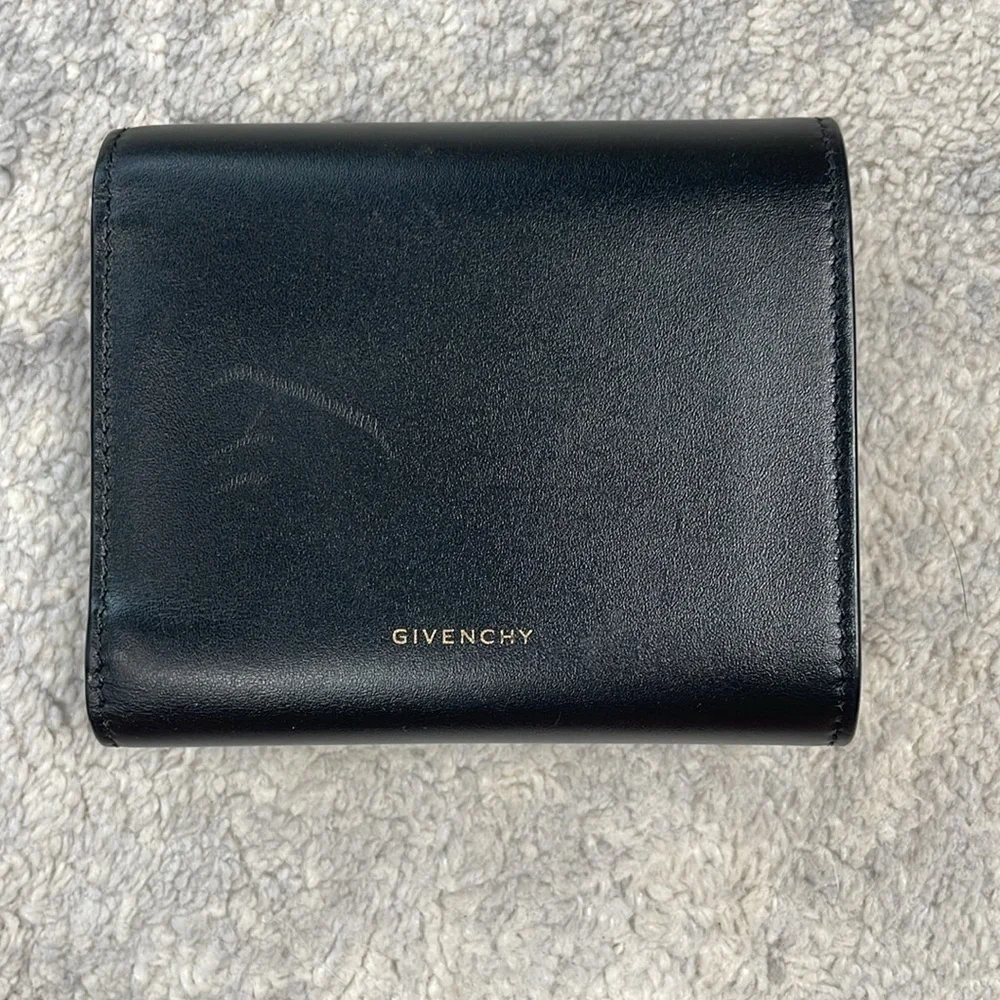 New Givenchy 4G Wallet in Black Leather Compact Trifold